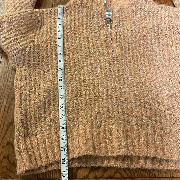 Sincerely Jules women’s wool blend collared turtleneck crop sweater half zip SM - Picture 10 of 11